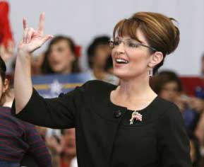 Sarah Palin hand gesture